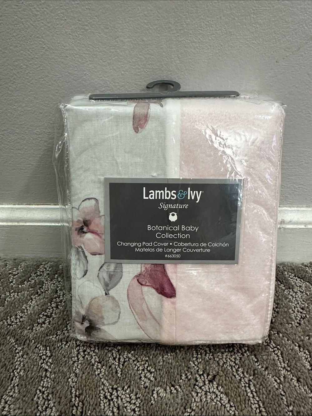 Signature Pink Floral Baby Changing Pad Cover
